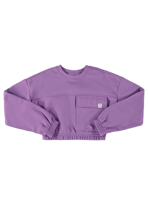 Gloss - Blusão Cropped Básico Juvenil Roxo 3