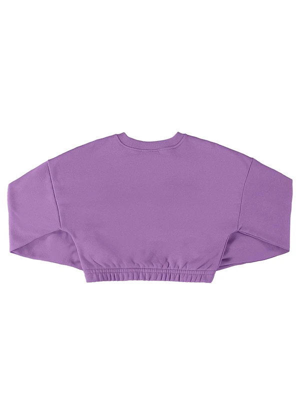 Gloss - Blusão Cropped Básico Juvenil Roxo 4