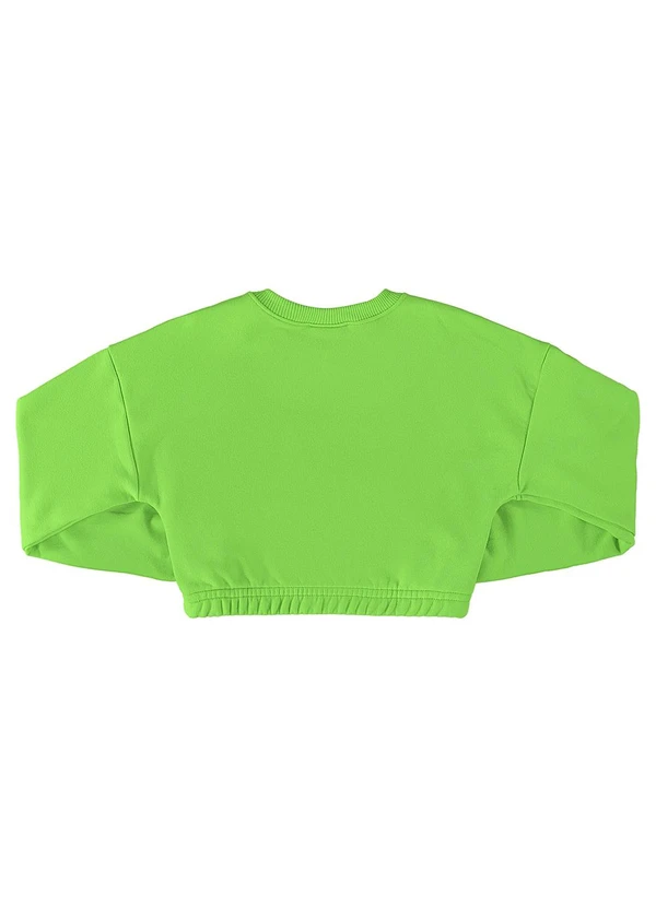 Gloss - Blusão Cropped Básico Juvenil Verde 2