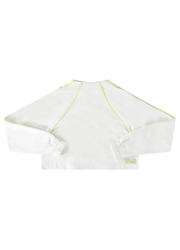Gloss - Blusão Cropped em Molecotton Juvenil Branco 3