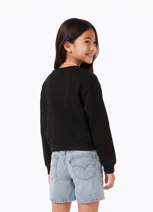 Blusão Cropped Moletom Marisol (Preto) - MARISOL