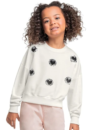 Quimby - Blusão Cropped para Menina Bege - QUIMBY