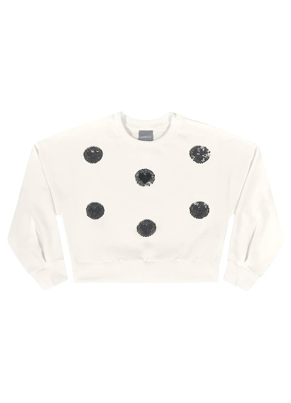 Quimby - Blusão Cropped para Menina Bege 3