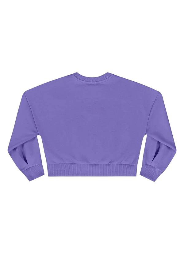 Quimby - Blusão Cropped para Menina Roxo 4