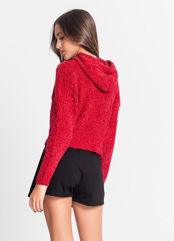 Rovitex Teen - Blusao de Tricot com Capuz Vermelho 2