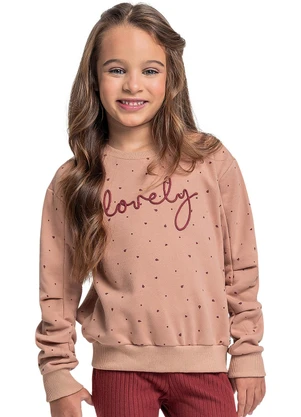 Quimby - Blusão em Molecotton para Menina Marrom - QUIMBY