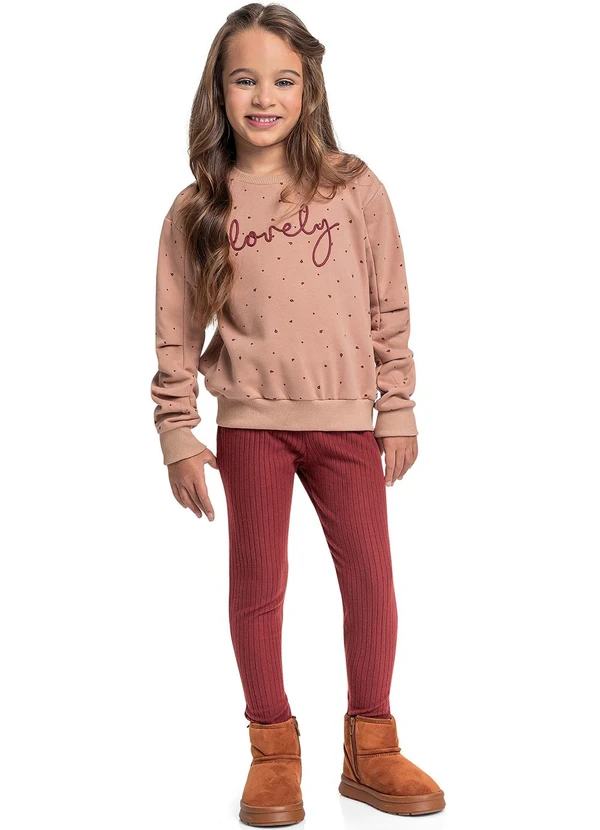 Quimby - Blusão em Molecotton para Menina Marrom 2