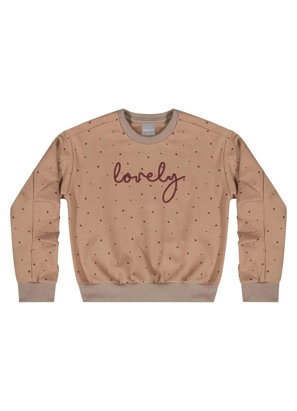 Quimby - Blusão em Molecotton para Menina Marrom 3