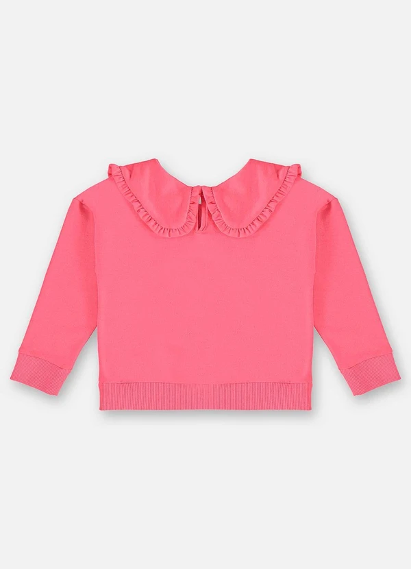 Up Baby - Blusão em Moletom Infantil Menina Rosa 4