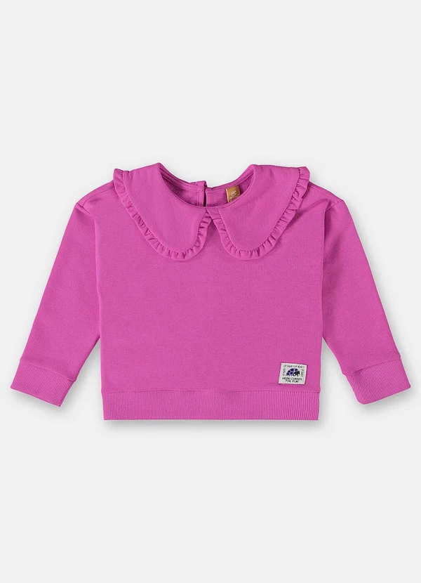 Up Baby - Blusão em Moletom Infantil Menina Roxo 3