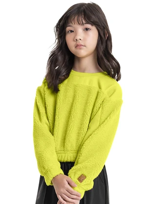 Gloss - Blusão em Moletom Juvenil Verde - GLOSS