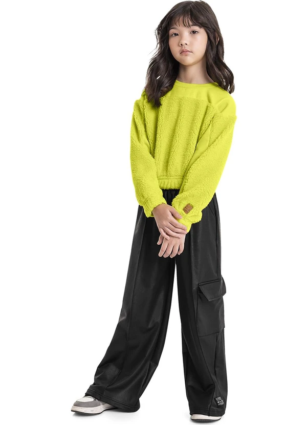 Gloss - Blusão em Moletom Juvenil Verde 2