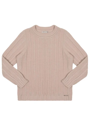 Alakazoo - Blusão em Tricô com Textura Listras Laranja - ALAKAZOO