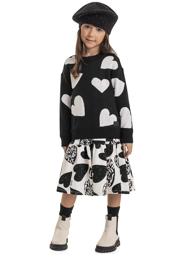 Quimby - Blusão em Tricô Infantil Menina Preto 2