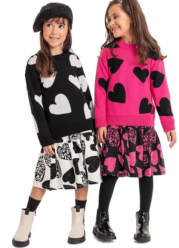 Quimby - Blusão em Tricô Infantil Menina Preto 3