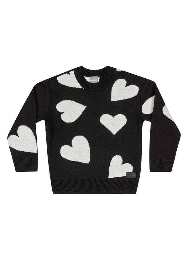 Quimby - Blusão em Tricô Infantil Menina Preto 4