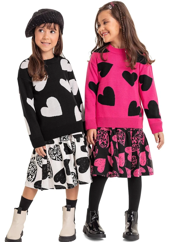 Quimby - Blusão em Tricô Infantil Menina Rosa 2