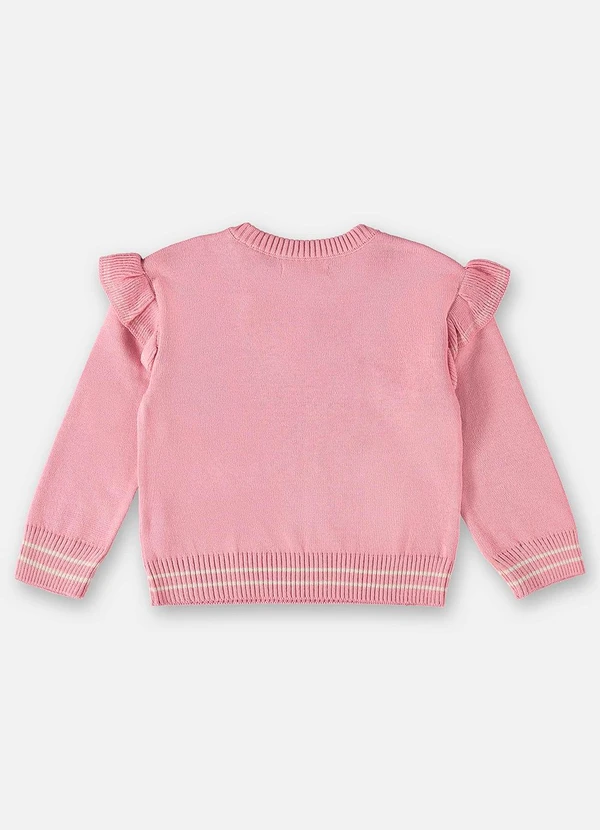 Up Baby - Blusão em Tricô Infantil Menina Rosa 4