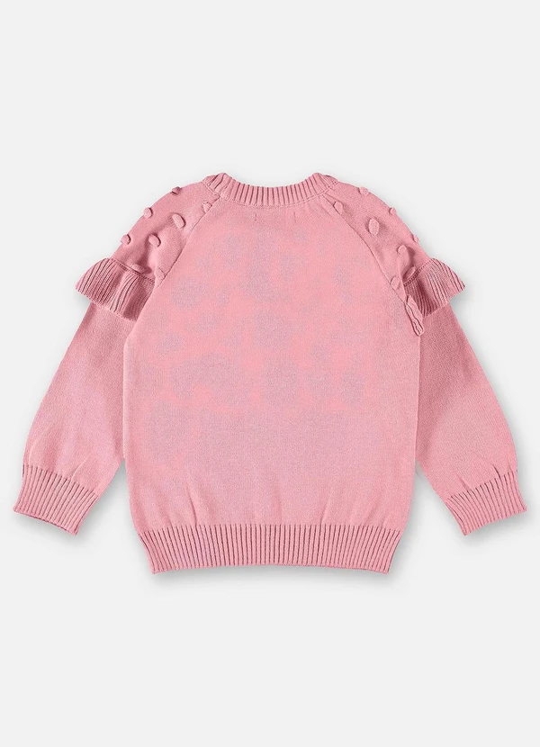 Up Baby - Blusão em Tricô Infantil Menina Rosa 4