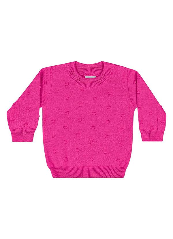 Quimby - Blusão em Tricô para Bebê Menina Rosa