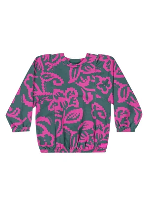 Quimby - Blusão Estampado Infantil Menina Verde - QUIMBY