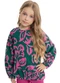 Quimby - Blusão Estampado Infantil Menina Roxo - variação: Verde