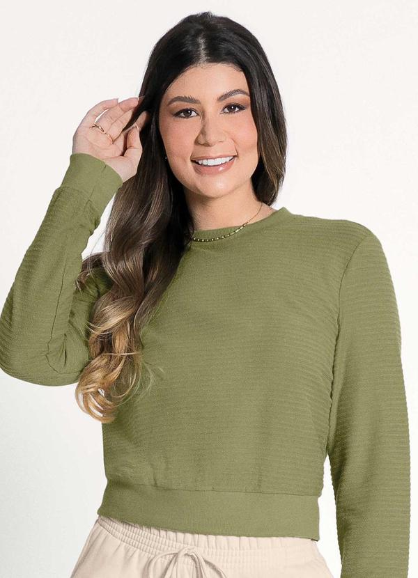 Habana - Blusão Feminino Adulto Sofisticado Verde