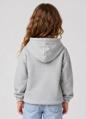 Select - Blusão Feminino Infantil com Estampa Cinza - SELECT