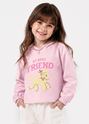 Select - Blusão Feminino Infantil com Estampa Rosa - SELECT