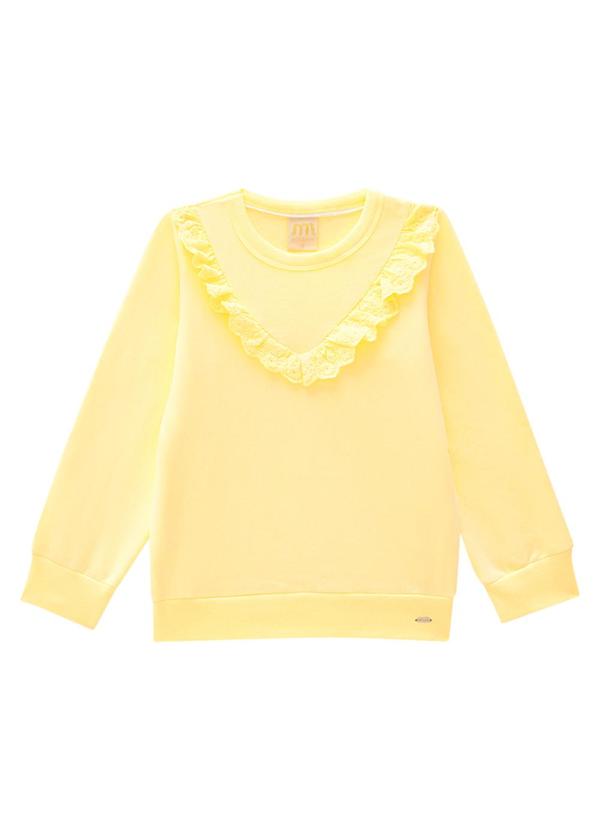 Milli e Nina - Blusão Infantil em Molecotton Felpado Amarelo 3