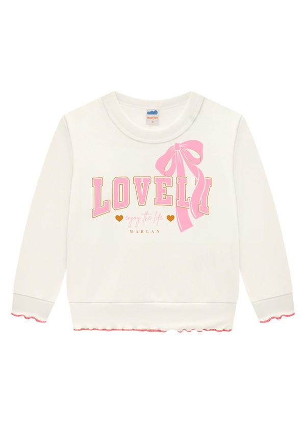 Marlan - Blusão Infantil em Moletom Felpado Bege