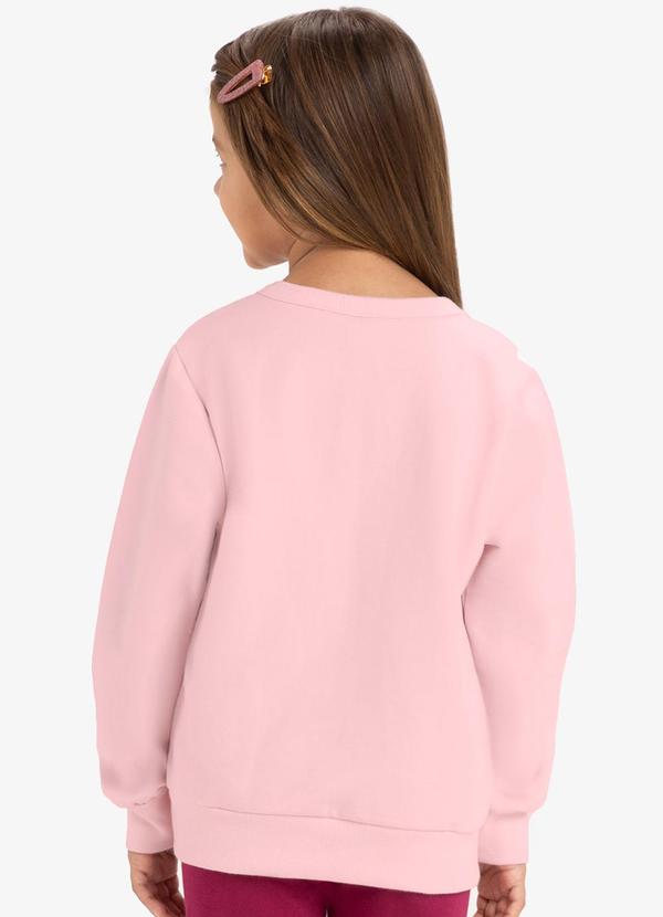 Rovi Kids - Blusão Infantil em Moletom Rosa 2
