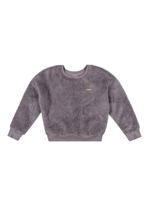 Colorittá - Blusão Infantil Peluciado com Brilho Cinza - COLORITTÁ