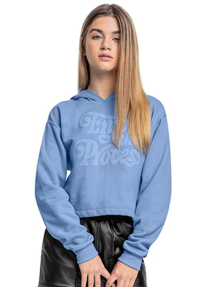 Gloss - Blusão Juvenil em Moletom Azul - GLOSS