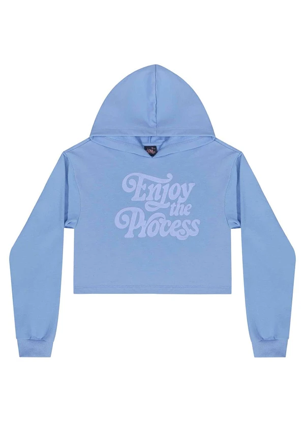 Gloss - Blusão Juvenil em Moletom Azul 5