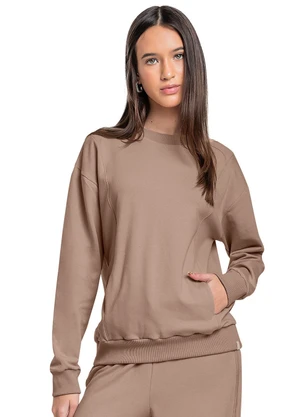 Gloss - Blusão Juvenil em Moletom Marrom - GLOSS