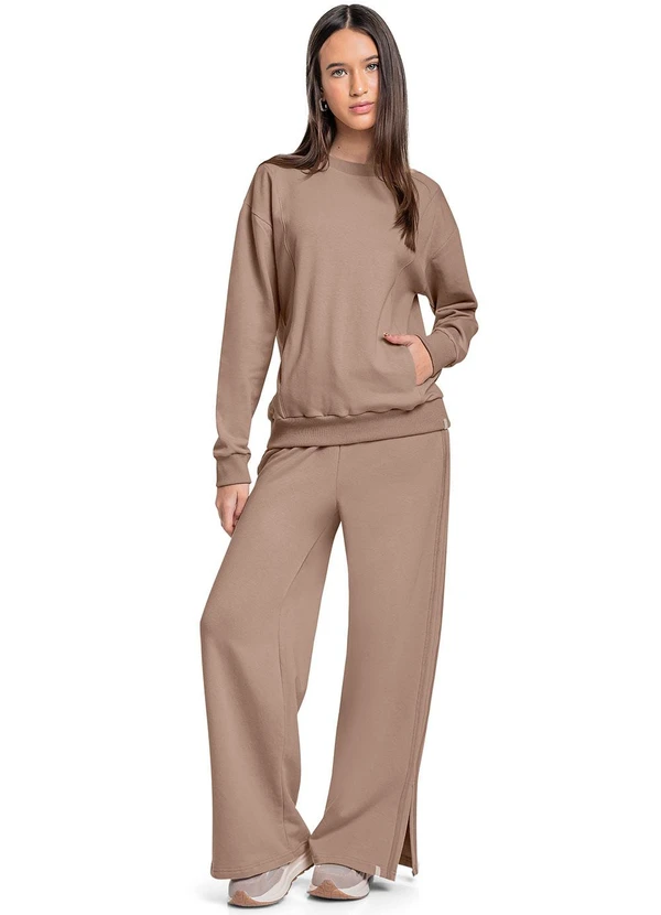 Gloss - Blusão Juvenil em Moletom Marrom 2