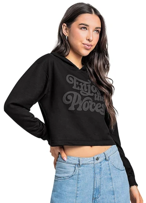 Gloss - Blusão Juvenil em Moletom Preto - GLOSS