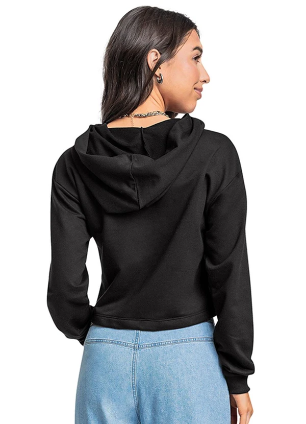 Gloss - Blusão Juvenil em Moletom Preto 2