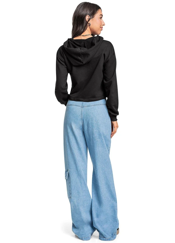 Gloss - Blusão Juvenil em Moletom Preto 4