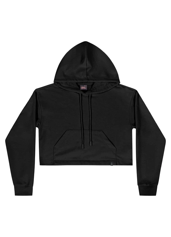 Gloss - Blusão Juvenil em Moletom Preto