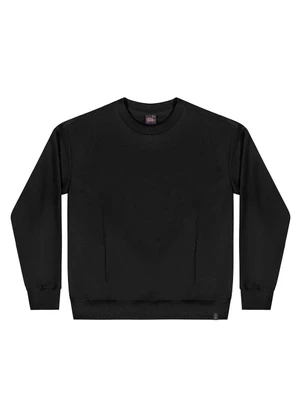 Gloss - Blusão Juvenil em Moletom Preto - GLOSS