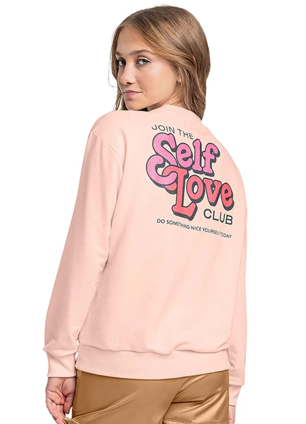 Gloss - Blusão Juvenil em Moletom Rosa 2