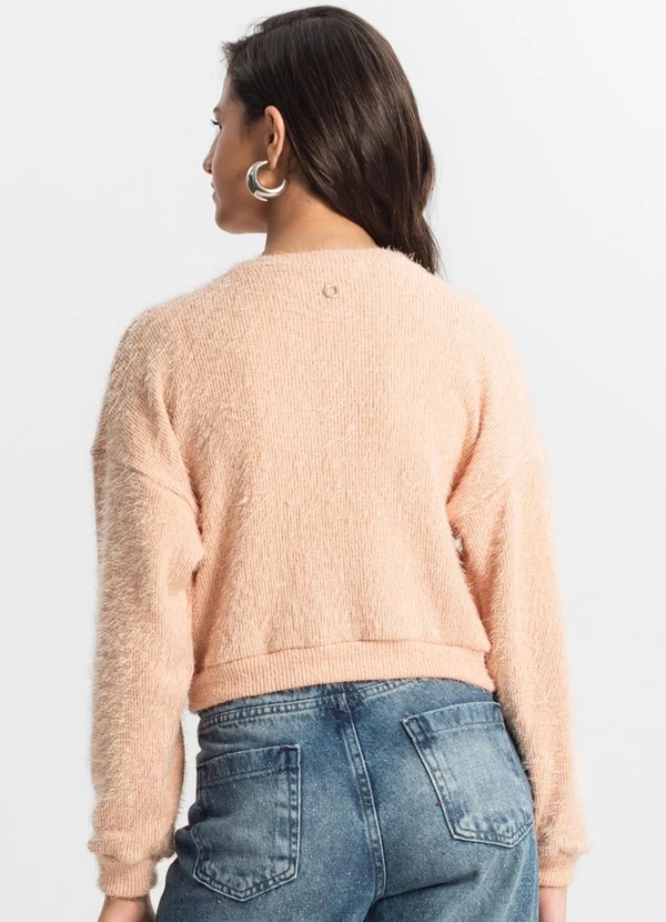 Minty - Blusão Juvenil Feminino em Tricot Rosa 2