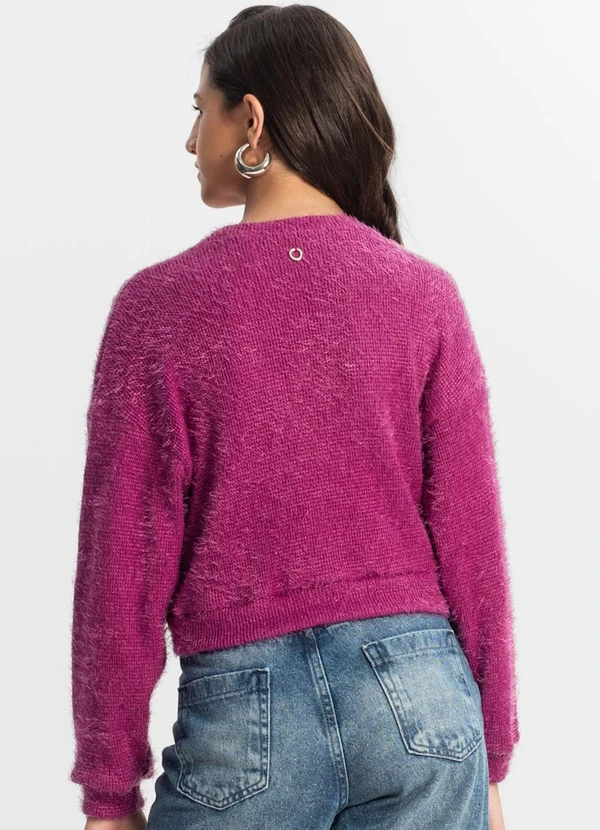 Minty - Blusão Juvenil Feminino em Tricot Roxo 2