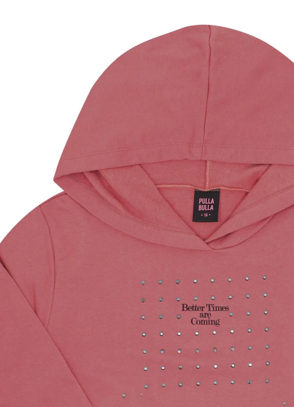 Pulla Bulla - Blusão Juvenil Menina Moletinho Rosa 2