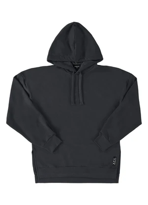 Milli e Nina - Blusão Juvenil Moletom Felpado com Capuz Preto - MILLI E NINA