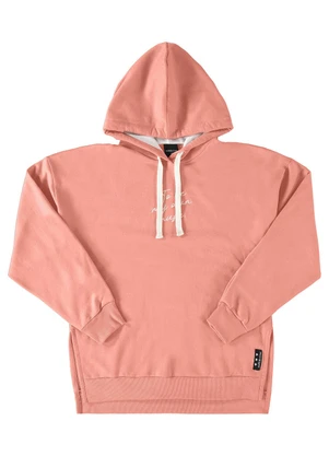 Milli e Nina - Blusão Juvenil Moletom Felpado com Capuz Rosa - MILLI E NINA