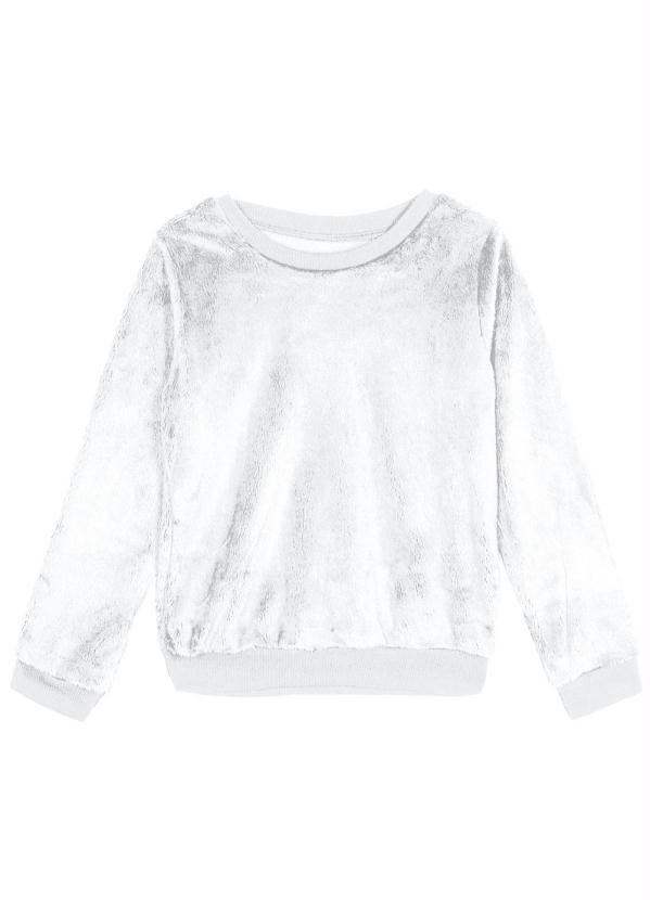 Marisol Play - Blusão Manga Longa Infantil MeninaBranco