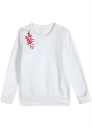 Marisol Play - Blusão Manga Longa Menina Branco - MARISOL PLAY